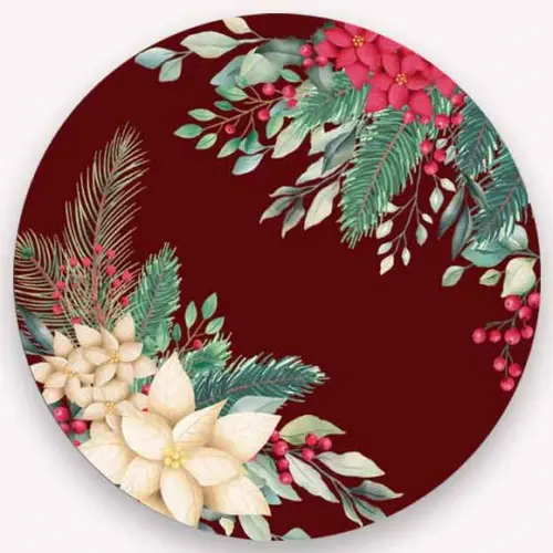 Capa de Sousplat Simples Tema Natal - 35cm