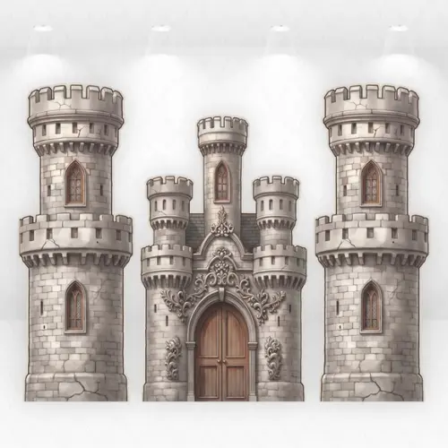 Cenário Display/totem Castelo Desmontável em mdf