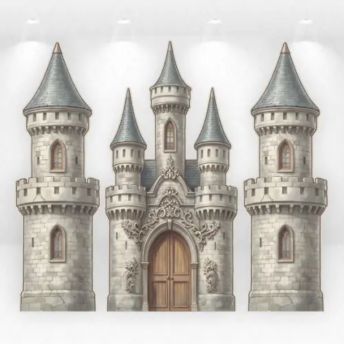 Cenário Display/totem Castelo Desmontável em mdf