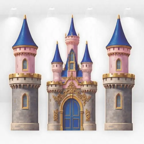 Cenário Display/totem Castelo Princesas Desmontável em mdf