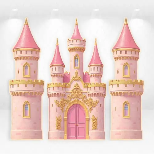Cenário Display/totem Castelo Princesas Desmontável em mdf