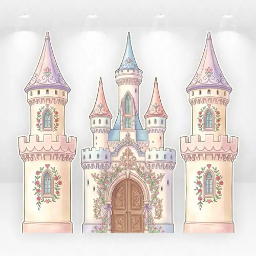 Cenário Display/totem Castelo Princesas Desmontável em mdf
