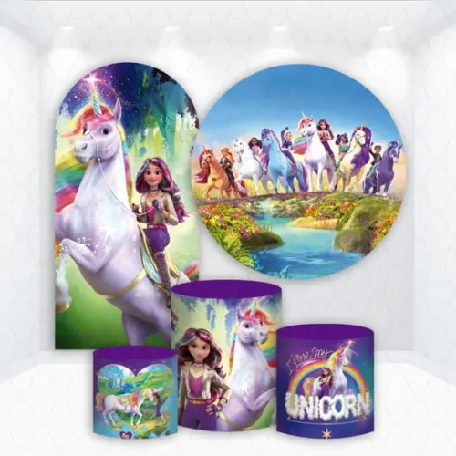 Conjunto de Capas de Painel e Cilindros Academia Unicornio