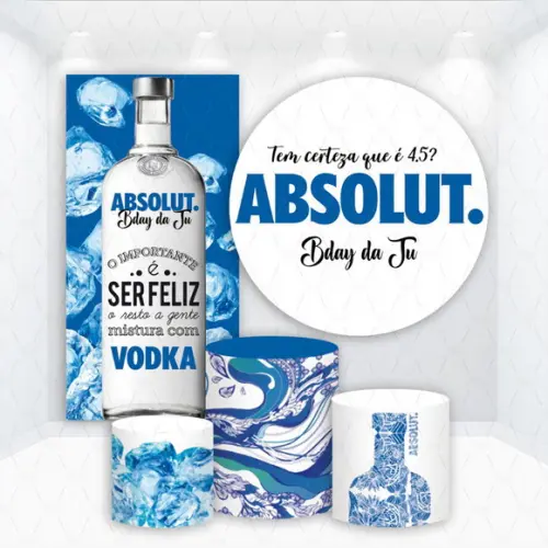 Conjunto de Capas de Painel e Cilindros Absolut Vodka