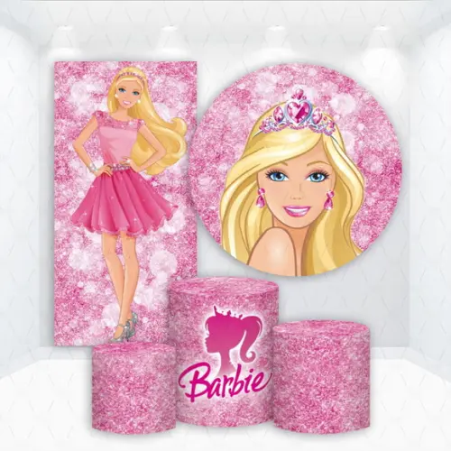 Conjunto de Capas de Painel e Cilindros Barbie