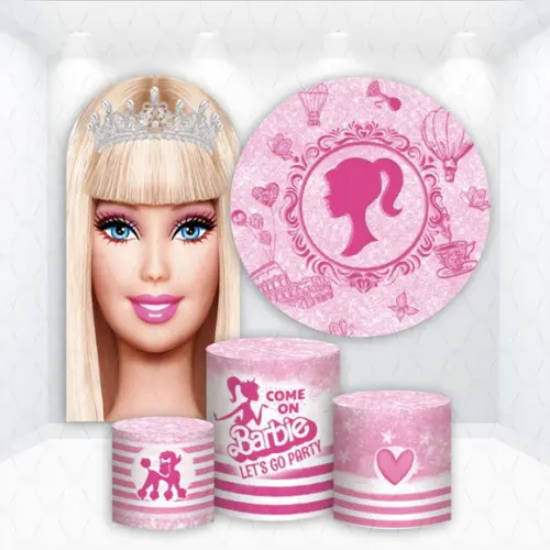 Conjunto de Capas de Painel e Cilindros Barbie