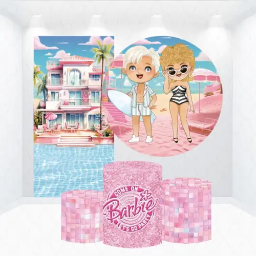 Conjunto de Capas de Painel e Cilindros Barbie