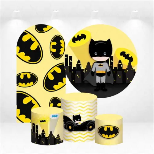 Conjunto de Capas de Painel e Cilindros Batman Baby