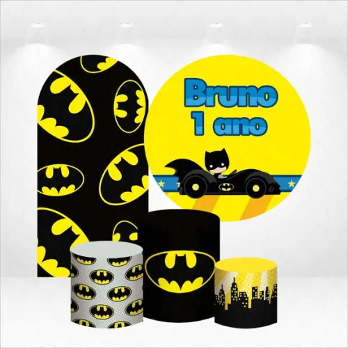 Conjunto de Capas de Painel e Cilindros Batman Baby