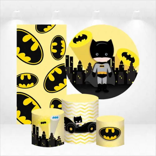 Conjunto de Capas de Painel e Cilindros Batman Baby