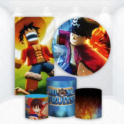 Conjunto de Capas de Painel e Cilindros Blox Fruits