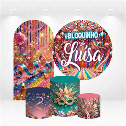 Conjunto de Capas de Painel e Cilindros Bloquinho com Nome