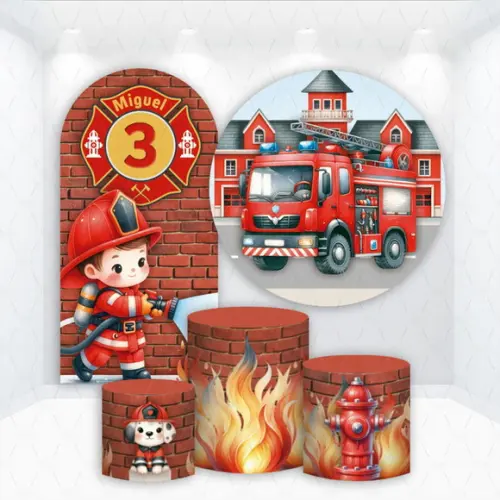 Conjunto de Capas de Painel e Cilindros Bombeiro