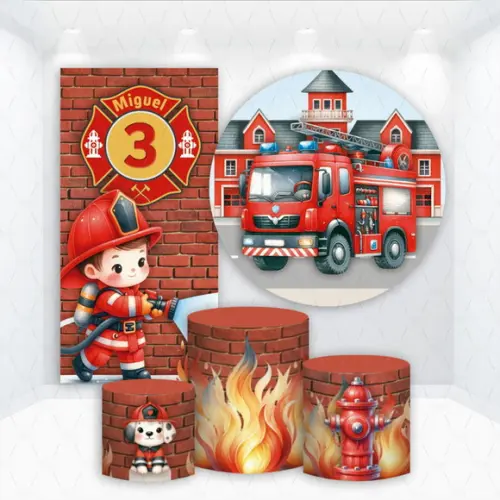 Conjunto de Capas de Painel e Cilindros Bombeiro