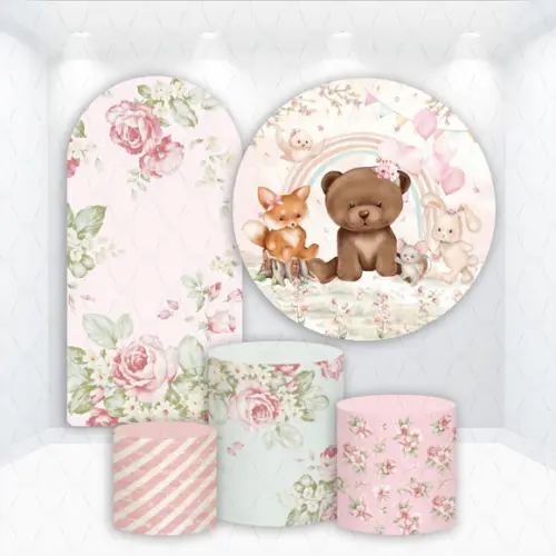 Conjunto de Capas de Painel e Cilindros Bosque Encantado