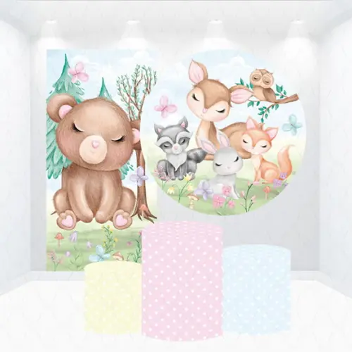 Conjunto de Capas de Painel e Cilindros Bosque Encantado