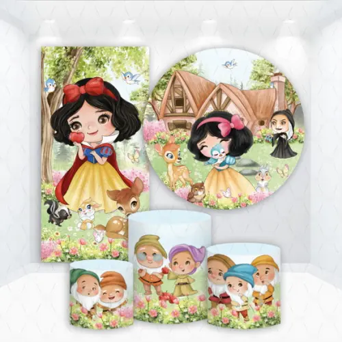 Conjunto de Capas de Painel e Cilindros Branca de Neve