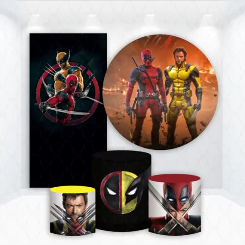 Conjunto de Capas de Painel e Cilindros Deadpool e Wolverine