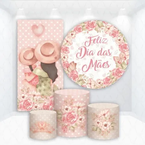 Conjunto de Capas de Painel e Cilindros Dia das Mães