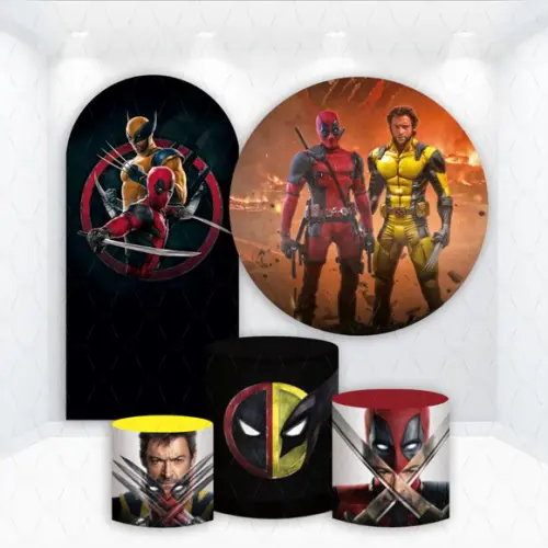 Conjunto de Capas de Painel e Cilindros Deadpool e Wolverine