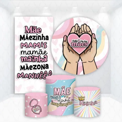 Conjunto de Capas de Painel e Cilindros Dia das Mães
