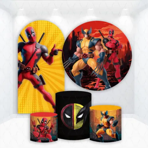 Conjunto de Capas de Painel e Cilindros Deadpool e Wolverine