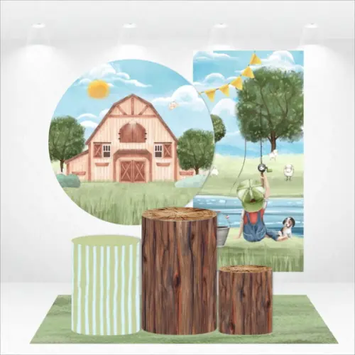 Conjunto De Capas De Painel E Cilindros Fazendinha