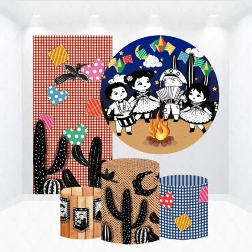 Conjunto de Capas de Painel e Cilindros Festa Junina