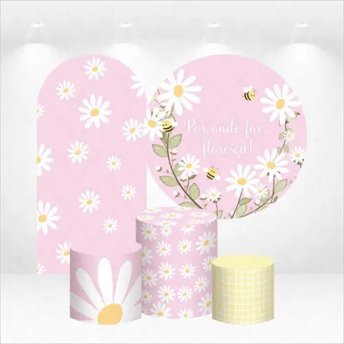 Conjunto de Capas de Painel e Cilindros Floresça