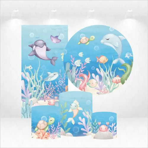 Conjunto de Capas de Painel e Cilindros Fundo do Mar