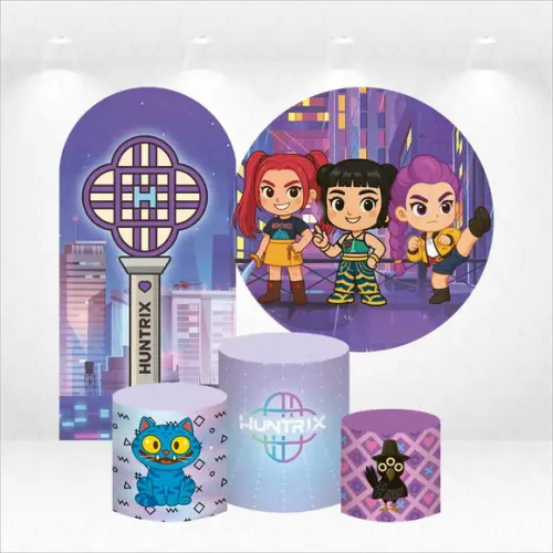 Conjunto de Capas de Painel e Cilindros Guerreiras do K-pop