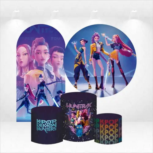 Conjunto de Capas de Painel e Cilindros Guerreiras do K-pop