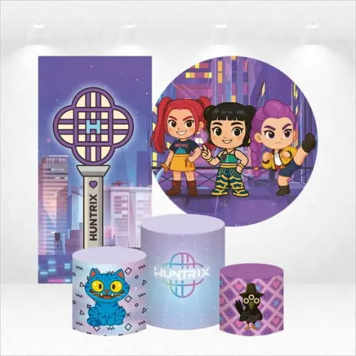 Conjunto de Capas de Painel e Cilindros Guerreiras do K-pop