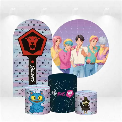 Conjunto de Capas de Painel e Cilindros Guerreiras do K-pop