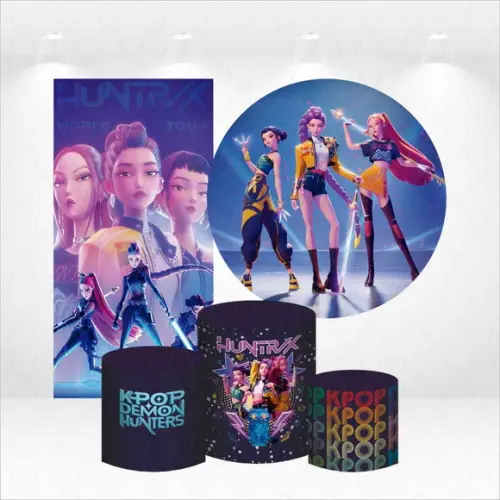 Conjunto de Capas de Painel e Cilindros Guerreiras do K-pop