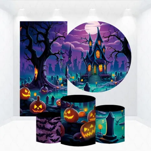 Conjunto de Capas de Painel e Cilindros Halloween