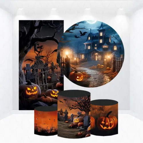 Conjunto de Capas de Painel e Cilindros Halloween