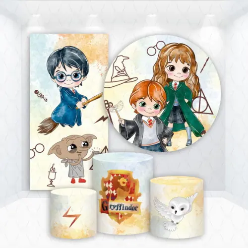 Conjunto de Capas de Painel e Cilindros Harry Potter
