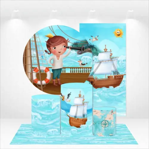 Conjunto De Capas De Painel E Cilindros Marinheiro