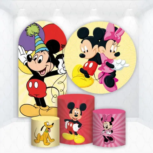 Conjunto de Capas de Painel e Cilindros Mickey e Minnie