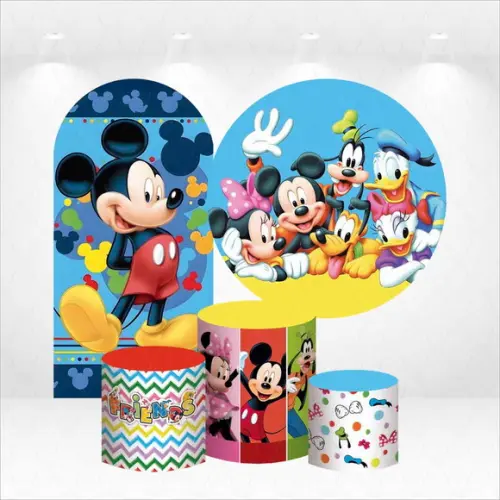 Conjunto de Capas de Painel e Cilindros Mickey e Seus Amigos