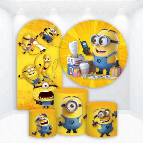 Conjunto de Capas de Painel e Cilindros Minions