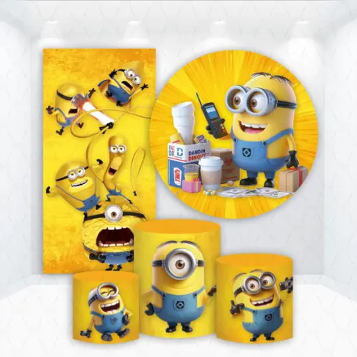 Conjunto de Capas de Painel e Cilindros Minions