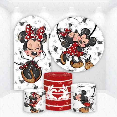 Conjunto de Capas de Painel e Cilindros Minnie e Mickey