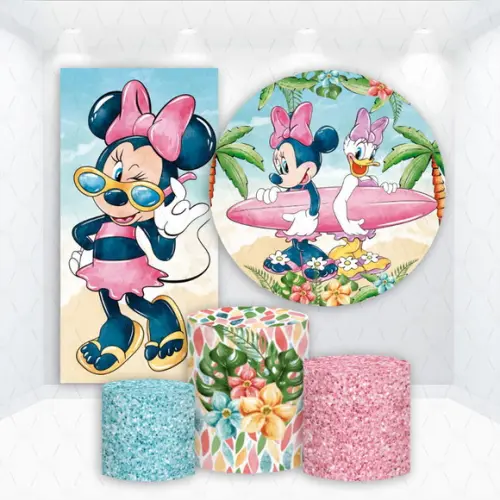 Conjunto de Capas de Painel e Cilindros Minnie e Margarida
