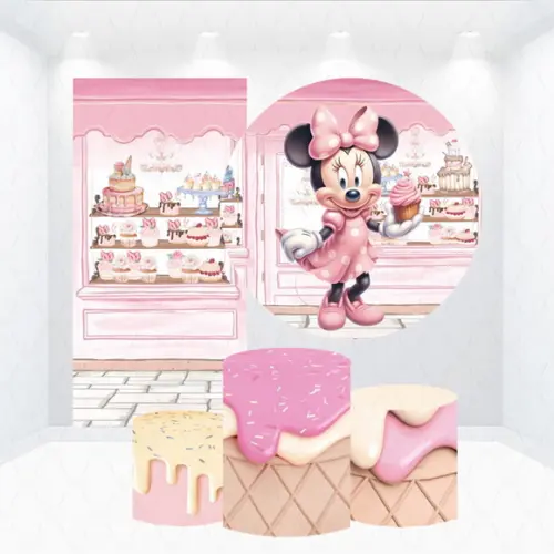 Conjunto de Capas de Painel e Cilindros Minnie Confeiteira