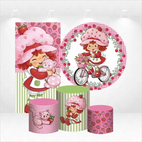 Conjunto de Capas de Painel e Cilindros Moranguinho