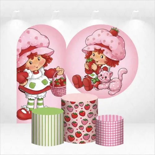 Conjunto de Capas de Painel e Cilindros Moranguinho