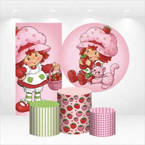 Conjunto de Capas de Painel e Cilindros Moranguinho