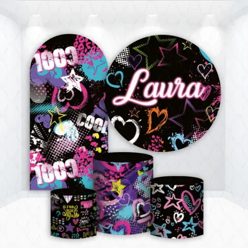 Conjunto de Capas de Painel e Cilindros Neon